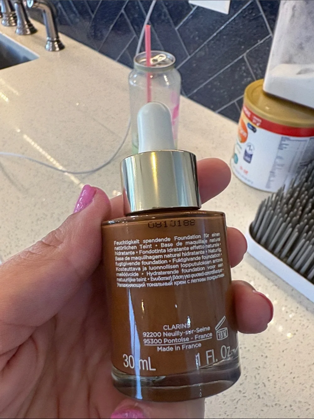 Clarins White Box with Pink Accents - Skin Illusion Packaging
